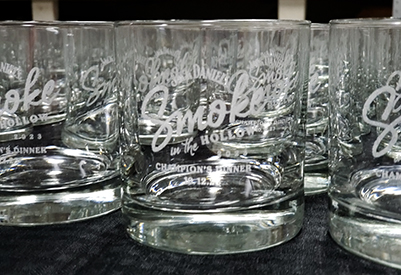 Laser engraved glasses